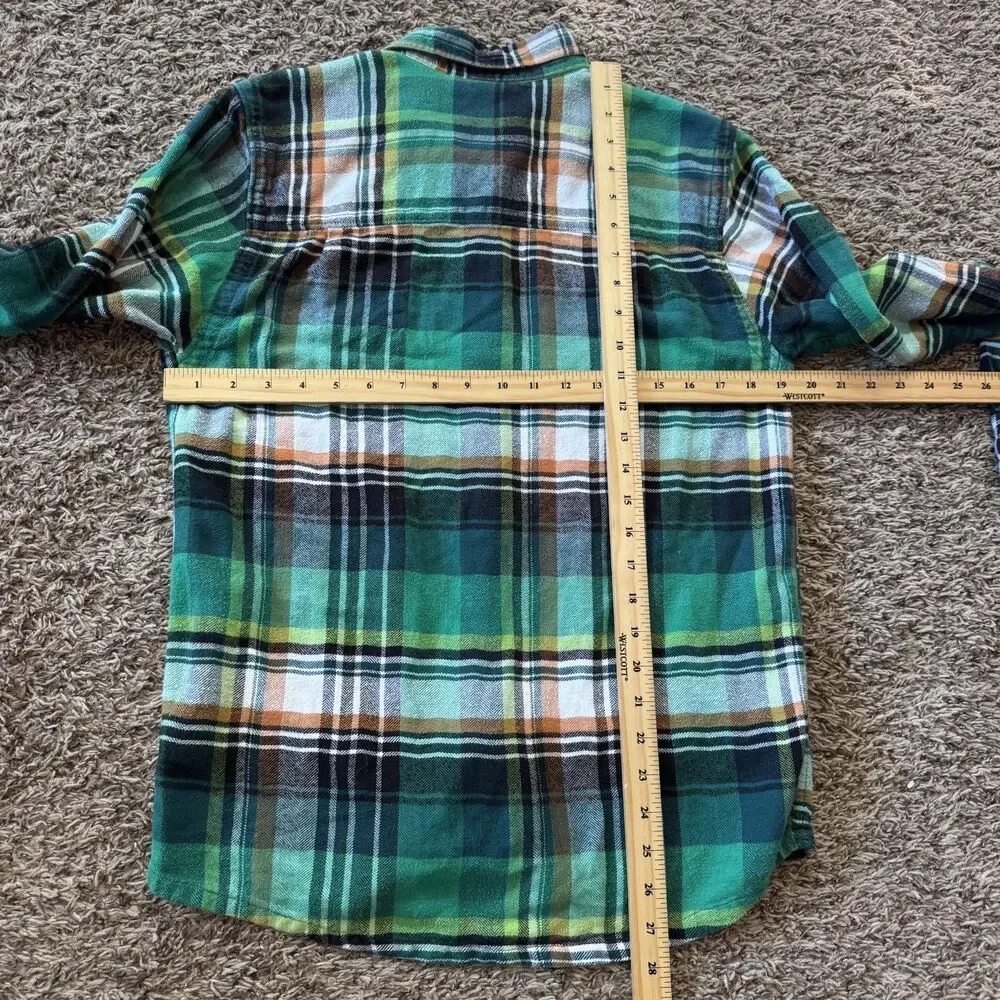 KAVU Men's Medium Multi Color Plaid Flannel Long Sleeve Button Down Shirt *READ* - Picture 7 of 8